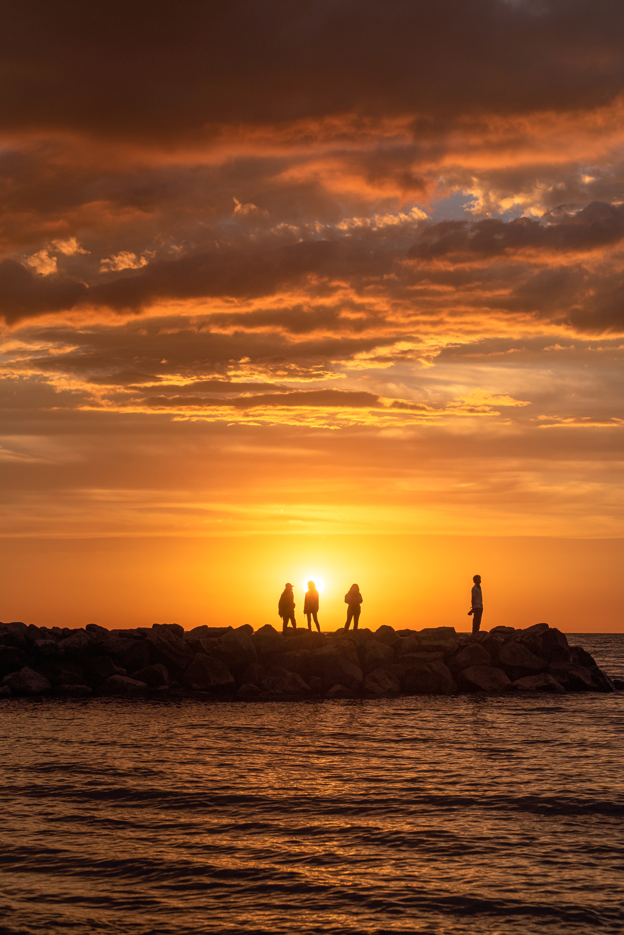 family on pier 
